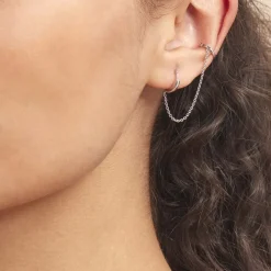 Histoire d'Or Bijou D'oreille Unitaire Argent Hathor