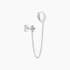 Bijou D'oreille Unitaire Argent Blanc Gosse Oxydes De Zirconium-Histoire d'Or Outlet