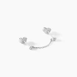 Bijou D'oreille Unitaire Argent Blanc Rocca Oxyde De Zirconium-Histoire d'Or Clearance