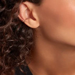 Histoire d'Or Bijou D'oreille Unitaire Eclat D'etoile Or Jaune Oxyde De Zirconium