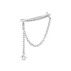 Histoire d'Or Bijou D'oreille Unitaire Joselyn Argent Blanc Oxyde De Zirconium