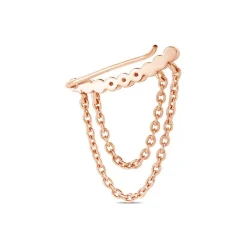 Bijou D'oreille Unitaire Katelyn Argent Rose Oxyde De Zirconium-Histoire d'Or New