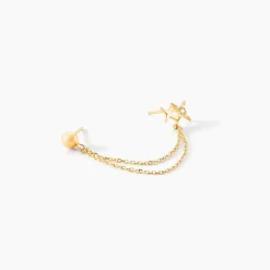 Histoire d'Or Bijou D'oreille Unitaire Mikko Or Jaune Oxyde De Zirconium