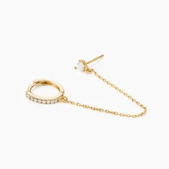 Histoire d'Or Bijou D'oreille Unitaire Mix And Match Or Jaune Oxyde De Zirconium