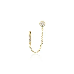 Histoire d'Or Bijou D'oreille Unitaire Plaqué Or Hesmee Oxyde De Zirconium