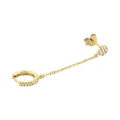 Histoire d'Or Bijou D'oreille Unitaire Plaqué Or Hesmee Oxyde De Zirconium