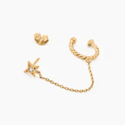 Bijou D'oreille Unitaire Plaqué Or Sweyn Oxyde De Zirconium-Histoire d'Or Outlet