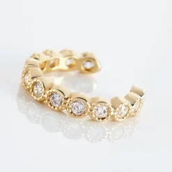 Bijou D'oreille Unitaire Silohe Plaqué Or Jaune Oxyde De Zirconium-Histoire d'Or Online