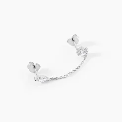 Bijou D'oreille Unitaire Winter Sweetness Argent Blanc Oxyde-Histoire d'Or