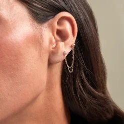 Bijou D'oreille Unitairenat Or Jaune Oxyde De Zirconium-Histoire d'Or Clearance