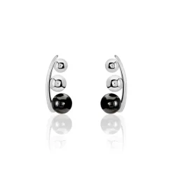 Bijoux D'oreilles Cleya Argent Blanc Céramique-Histoire d'Or New