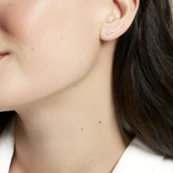 Bijoux D'oreilles Eleana Or Blanc Oxyde De Zirconium-Histoire d'Or Online