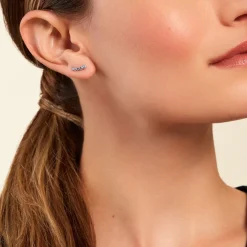 Bijoux D'oreilles Elorine Argent Blanc Oxyde De Zirconium-Histoire d'Or