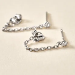 Bijoux D'oreilles Fantaisia Argent Blanc Oxyde De Zirconium-Histoire d'Or Clearance