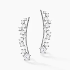 Histoire d'Or Bijoux D¿oreilles Grimpants Enza Argent Blanc Oxyde De Zirconium