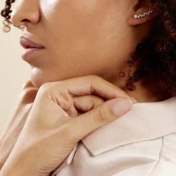 Histoire d'Or Bijoux D¿oreilles Grimpants Enza Argent Blanc Oxyde De Zirconium