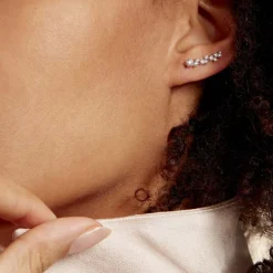 Histoire d'Or Bijoux D¿oreilles Grimpants Enza Argent Blanc Oxyde De Zirconium