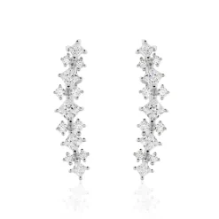 Histoire d'Or Bijoux D¿oreilles Grimpants Sarida Argent Blanc Oxyde De Zirconium