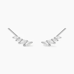 Bijoux D'oreilles Juanie Argent Blanc Oxyde De Zirconium-Histoire d'Or Sale