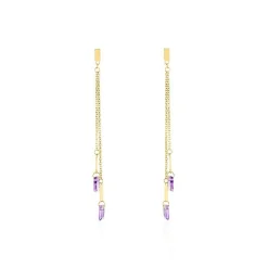 Bijoux D'oreilles Lavender Or Jaune Améthyste-Histoire d'Or Outlet