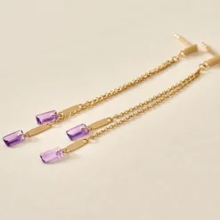 Bijoux D'oreilles Lavender Or Jaune Améthyste-Histoire d'Or Outlet
