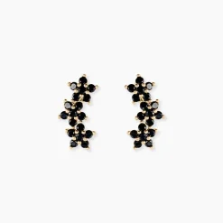 Bijoux D'oreilles Midnight Royalty Plaqué Or Jaune Oxyde De Zirconium-Histoire d'Or Sale