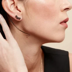 Bijoux D'oreilles Midnight Royalty Plaqué Or Jaune Oxyde De Zirconium-Histoire d'Or Sale