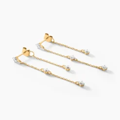 Bijoux D'oreilles Or Jaune Eclat D'etoile Oxyde De Zirconium-Histoire d'Or New