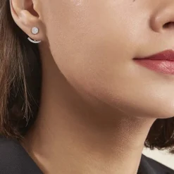 Bijoux D'oreilles Phybie Argent Blanc Oxyde De Zirconium-Histoire d'Or New