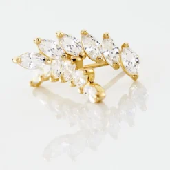 Histoire d'Or Bijoux D'oreilles Resa Or Jaune Oxyde De Zirconium