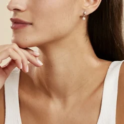 Histoire d'Or Bijoux D'oreilles Rosely Argent Blanc