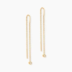 Histoire d'Or Bijoux D'oreilles Samiha Plaqué Or Jaune Oxyde De Zirconium