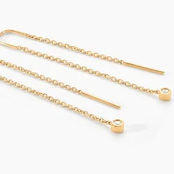 Histoire d'Or Bijoux D'oreilles Samiha Plaqué Or Jaune Oxyde De Zirconium