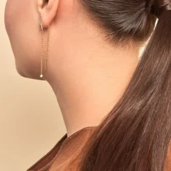 Histoire d'Or Bijoux D'oreilles Samiha Plaqué Or Jaune Oxyde De Zirconium