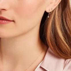 Histoire d'Or Bijoux D'oreilles Sly Or Jaune Oxyde De Zirconium