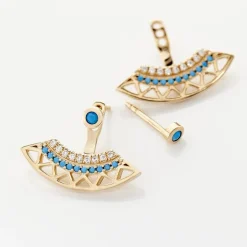 Histoire d'Or Bijoux D'oreilles Zoila Plaqué Or Jaune Oxyde De Zirconium