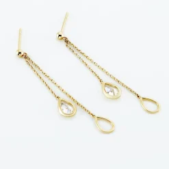 Histoire d'Or Bo Pendantes Or Jaune Emerika Oxyde De Zirconium