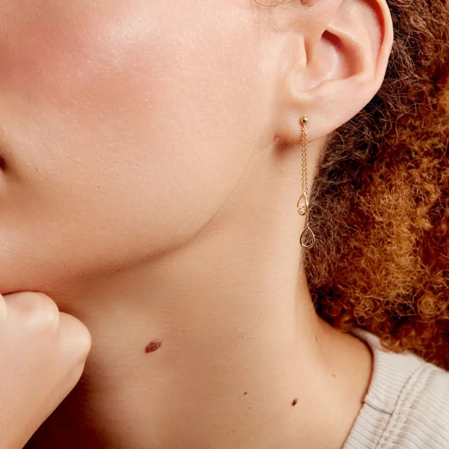 Histoire d'Or Bo Pendantes Or Jaune Emerika Oxyde De Zirconium