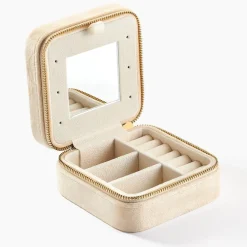 Histoire d'Or Boite à Bijou Tissu Beige