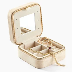 Histoire d'Or Boite à Bijou Tissu Beige