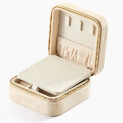 Histoire d'Or Boite à Bijou Tissu Beige