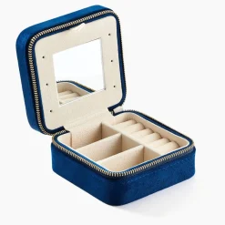 Histoire d'Or Boite à Bijou Tissu Bleu