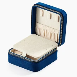 Histoire d'Or Boite à Bijou Tissu Bleu