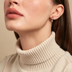 Histoire d'Or Boucle D'oreille Dépareillée Clematis Plaqué Or Jaune Spinelle Oxyde