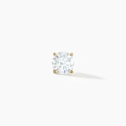 Histoire d'Or Boucle D'oreille Puce Unitaire Adam Plaqué Or Doré Oxyde