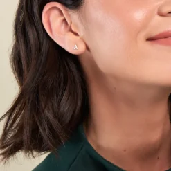 Histoire d'Or Boucle D'oreille Puce Unitaire Jodoca Or Jaune Oxyde De Zirconium