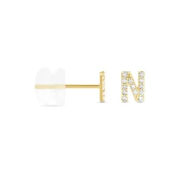 Histoire d'Or Boucle D'oreille Puce Unitaire Jodoca Or Jaune Oxyde De Zirconium