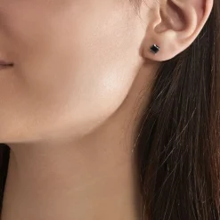 Boucle D'oreille Puce Unitaire Unitaire Or Blanc Oxyde-Histoire d'Or Hot