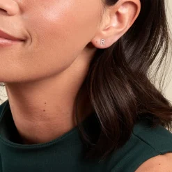 Histoire d'Or Boucle D'oreille Puce Unitaire Jodoca Or Jaune Oxyde De Zirconium