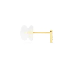 Boucle D'oreille Puce Unitaire Howie Or Jaune Oxyde De Zirconium-Histoire d'Or Clearance